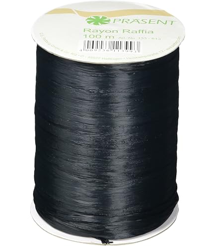 Bobine De Raphia Rayonne Vert Olive 100m - PRÄSENT Pour Emballage Cadeaux Et DIY