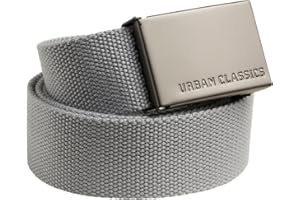 Urban Classics Canvas Belts Pasek Uniseks , Szary , 120