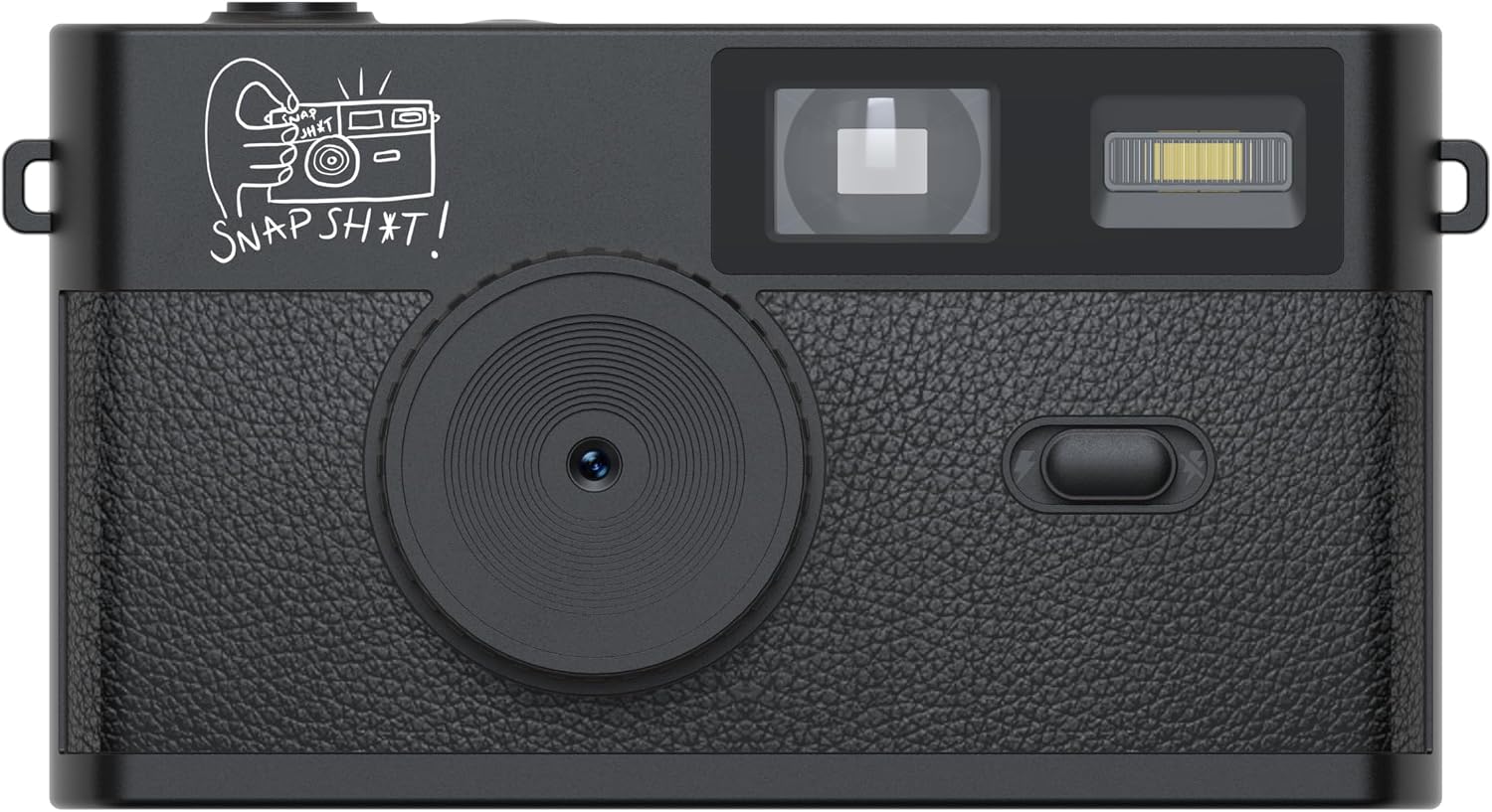 SNPSHT Screen-Free Digital Camera – Simple Point & Shoot Camera, No Screen, Easy to Use Camera, Replace Disposable with Reusable (Black)