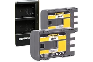 PATONA Cargador Doble con 2X Batería NB-2LH Compatible con Canon PowerShot EOS 350D 400D Rebel Xti