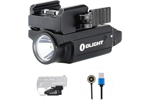 Olight PL-Mini 2 Valkyrie Light 600 lúmenes 100 metros de distancia blanco frío compacto magnético USB recargable herramienta herramienta linterna de luz, con batería Ruyu (negro)