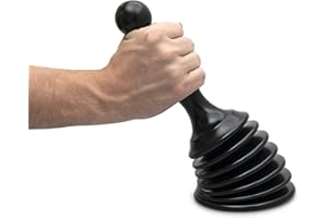 OUTSTANDER - Déboucheur D'évier et de Canalisation, Déboucheur pour Nettoyer le Blocage dans les Salles de Bains, Cuisines, Éviers, Baignoires et Douches, Outil D'aspiration Flexible et Puissant, Noir