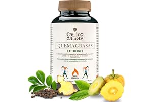 ‎CAMINO DE CABRAS FATBURNER 8-in-1, Abnehmen Schnell Fettverbrenner, Stoffwechsel Beschleunigen, Appetitzügler - L Carnitin, Chrom, Garcinia, Vitamin C, B6, Grüner Tee, Glucomannan, Schwarzer Pfeffer, 90 Vegan Kapseln