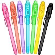 Lot De 30 Stylos à Encre Invisible Avec Lumière UV Pour Enfants, Stylo Espion Magique Pour Message Secret, Fête D'anniversaire, Fête Du Nouvel An, Halloween, Saint-Valentin Et Sacs à Friandises De