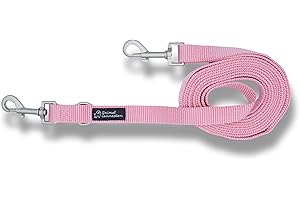 Animal Connection GUINZAGLIO Cani ADDESTRAMENTO in Nylon, 3 Metri RIDUCIBILE 1,5. Tanti colori disponibili (S/M, Rosa)