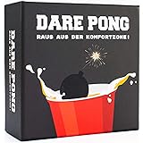 Dare Pong® - Beer Pong trifft auf Wahrheit oder Pflicht. Trinkspiel Highlight 2021! Ideal für Partys, Vorglühen, Festivals od
