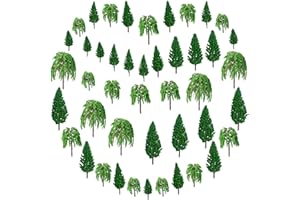 Smavles Gemischtes Bäume Modellbau 45 Stück Modellbau Bäume Mini Baum Künstlich Zug Bäume Eisenbahn Landschaft Diorama Baum Architektur Bäume für DIY Landschaft
