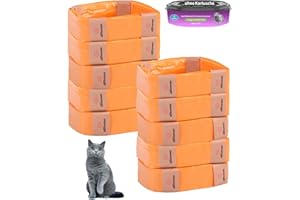A aBlumen 10 Sacchetti Lettiera Gatto per Litter Locker, Ricarica Compatibile con Litter Genie LittyCat, Disponibile anche come Ricarica Rangiapannolini