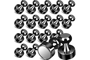 DGDUBRB Schwarz Magnete Stark, Neodym Magnete Extra Stark, 18 Stück Starke Kühlschrank Magnet e für Magnettafel, Mini Magnet e für Whiteboard, Kühlschrank, Büro-, Karten- und Küchendekoration