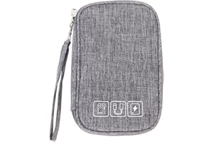 KAREN66 Universaltasche für elektronische Kleingeräte - Kabeltasche,Elektronik Tasche Organizer,Kabelorganizer Kabel Etui, Elektronik Zubehör Organizer Tasche (Grau)