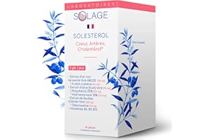 SOLAGE LABORATOIRES Ail Noir et Olivier - Coeur et Artères - Extraits Brevetés Solesterol - Action Supérieure Démontrée - Fabriqué en France, 60 gélules
