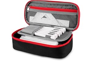 wonsar Federmäppchen Mäppchen Federtasche Etui 4 Fach Federmäppchen Mädchen Jungen Teenager Schlamppermäppchen für Schule & Büro