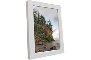 RAHMENGALERIE24 Bilderrahmen Fotorahmen 40x40 cm weiß bilderrahmen zum aufhängen MDF Picture Frames Farbe und 40 verschiedene Größen wählbar ohne Passepartout Rahmen Malmö