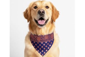 Festive Dog Bandana: Wedding/Diwali Bandana for Pets (Blue)