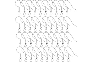 GAAINES 50 Pcs 925 Sterling Silver Hypoallergenic Hooks for DIY Jewelry Making