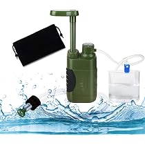 Filtro Acqua Portatile Da Campeggio 5000L – Pompa A Mano Per Escursioni E Viaggi, Rimuove Il 99,99% Dei Batteri
