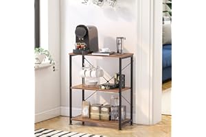 ‎SOGES soges Küchenregal Bäckerregale mit 2 Ablage, Mikrowellenofenregal Beistelltisch mit Regalen, Sofatisch, Tisch für Küchen, Wohnzimmer, Flur, Eingangsbereich, 60 x 30 cm