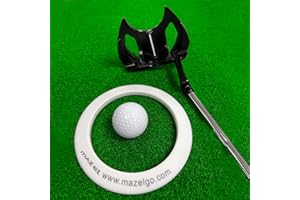 MAZEL Golf Rubber Putting Ring/Cups, Automatic Returnable Golf Training Hole Cups, All-Direction Putting Practice Indoor & Outdoor
