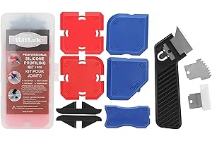 iLitLuk Kit Per Stuccatura e Profilatura In Silicone Con 16 Forme, Kit Di Spatola Per Sigillante, Fugi-Kit Coltello e Utensile Per Fughe, Spatola Per Giunti Per Silicone, Strumenti Per Calafataggio