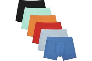 INNERSY Underbyxor, pojkar, bambu-boxershorts med gylf, underkläder, barn, retroshorts, 116–176, 6-pack
