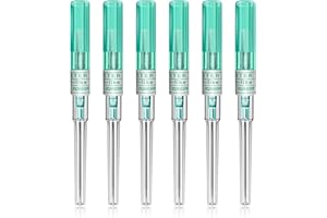 AceFun aguja cánula piercing,6 piezas 14g 16g 18g 20g 22g IV agujas piercing con cánula desechable acero inoxidable cuerpo hueco Grey piercing para oreja nariz vientre ombligo