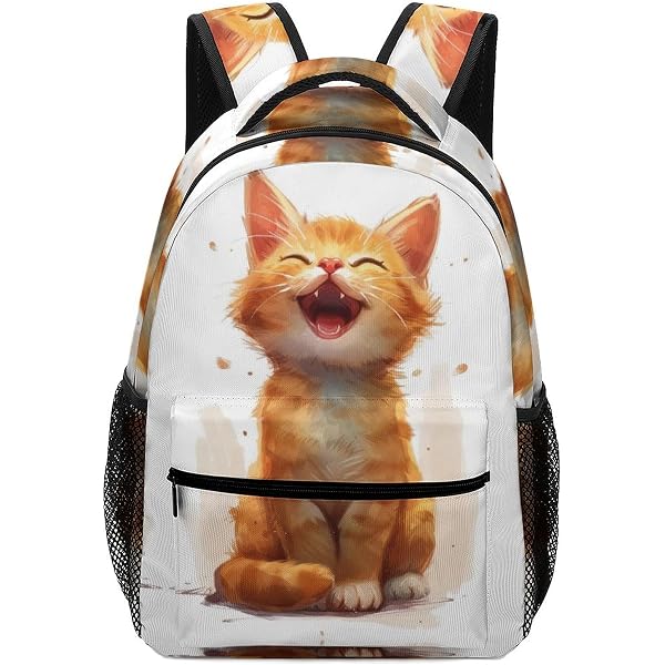 Kinderrucksack Mit Katzen-/Hunde-Muster – 38x27x10,7 Cm – Leichter Schulrucksack Für Vorschule & Grundschule