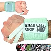 BEAR GRIP Weight Lifting Wrist Wraps Support – Gym Straps for Powerlifting, Bodybuilding, Fitness, Gym Training, Workout, Gym