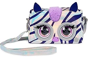 Purse Pets, Metallic Mood Rebel Stripez, Giocattolo interattivo e Borsetta a Tracolla con Oltre 30 Suoni e reazioni, Giocattoli per Bambine