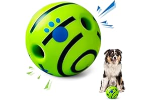 SIKARAAM Dog Ball Funny Wobble Dog Ball Giggle Dogs Squeaky Ball Indestructible Dog Ball for Small and Medium Breeds Dogs (3.46")