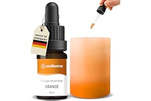 Candleverse Premium Flüssige Kerzenfarbe [Orange] | Hochkonzentrierte Farbe für DIY Kerzenherstellung | 10ml Flasche