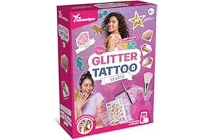 Science4you Tatuaggi Glitter per Bambini di 5 6 7 8 9+ Anni – Kit di Tatuaggi Temporanei Glitterati per Bambini con più di 70 Adesivi di Bellezza, Regalo perfetto per le Ragazze di 5 6 7 8 9+