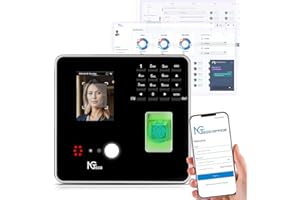 NGTeco Pointeuse Horaire Cloud，100% Sans Abonnement，Système Multi-utilisateurs avec Synchronisation en Temps Réel et Sécurité AWS Machine à Carte de Pointage avec Logiciel de Contrôle à Distance(TC1)