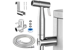DIDARENBA Ducha higienica para wc completa acero inoxidable con manguera 3 metros soporte y valvula desviadora grifo bidet para wc duchas higienicas para wc grifo wc ducha bidet