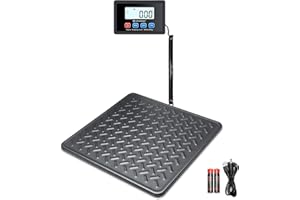 UNIWEIGH Postwaage,440lbs x 10g Digitale Portowaage,Langlebige Alloy Stahlplattform,Schwerlastwaage für Pakete/Lager/Gepäck,Paketwaage mit LCD/Hold/Tara Funktion,Batterien&USB Powered