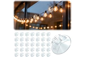 Dalugo Christmas Lights Suction Cup Hooks, 100 Pcs Window Suction Hooks, Reusable Transparent Sucker Hooks for Glass Windows Mirror