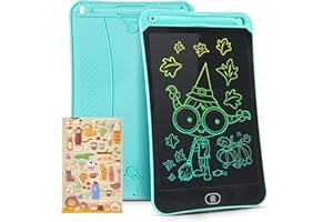 Genialba LCD Drawing Tablet for Kids 8.5 inch, Colorful LCD Writing Tablet, Erasable Drawing Pad with Lock Function, Memo Lists, Free Sticker, Toy Gifts for 2 3 4 5 6 Year Old Boys Girls(Blue)