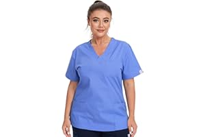 JONATHAN UNIFORM Blouse Medicale Femme 3 Poches Manche Courte, Tenue Aide Soignante Femme Vêtements Médicals Blouse Infirmiere Medecin Dentiste