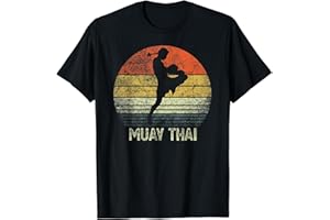 MUAY THAI GIFT SHIRTS MMA KICKBOXING Vintage Muay Thai Apparel For Men Women MMA Kickboxing Retro Maglietta