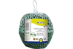 TENAX Tubetto Agricolo Verde 1000g Diametro 2mm, Legatura in PVC per Piante, ortaggi e Fiori, Lunghezza Circa 240 m,1 item