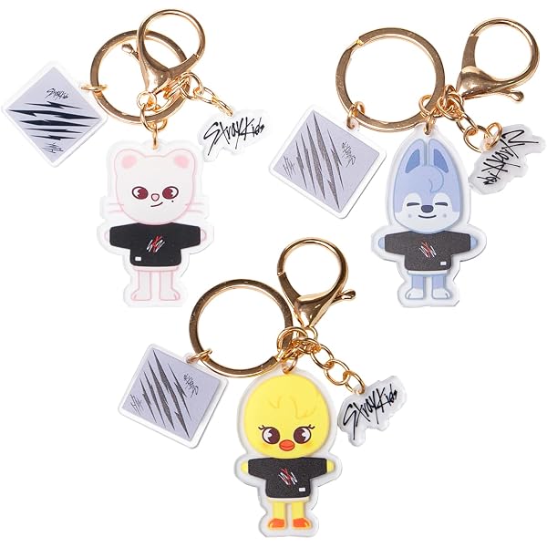 Porte-clés Stray Kids Skzoo Acrylique - Lot De 2 Modèles, Fan Merch Kawaii, Personnages Cartoon