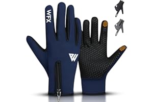 WESTWOOD FOX Rękawice rowerowe dla dzieci, termiczne rękawice do sportów zimowych dla chłopców i dziewczynek, wiatroszczelne, antypoślizgowe, do obsługi ekranów dotykowych, z uchwytem na dłonie, do