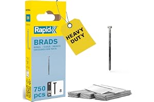 Rapid Dyckertar Typ 8, 20 mm, Galvaniserade, 18 Ga, 750-pack | Dammfria dyckertar för listsättning och inramningar, passar hä
