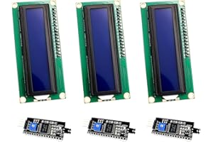 ARCELI 3 pezzi IIC I2C TWI 1602 LCD Modulo Display Seriale 16x2 Display Module, Compatibile con Arduino e Raspberry Pi (con sfondo blu e segno bianco)