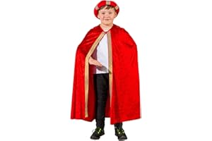 ORLOB KARNEVAL GMBH Unbekannt Kinder Kostüm Heilige DREI Könige Umhang Weihnachten Fasching Karneval (rot)