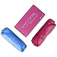 Simply Gone Make Up Remover Cloth (2 Pack). Reusable Microfibre Face Cloth removes all makeup, even waterproof mascara. Ideal for Sensitive Skin (Blue & Pink)
