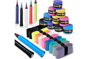 BOOTOOW Griffband Tennisschläger,20pcs Griffband,Griffband Für Federballschläger,Selbstklebend Griffband,Anti-Rutsch Anti-Schweiß Mehrfarbig Sehr Griffig,Für Tennisschläger Badminton Squash Schläger,Griffband
