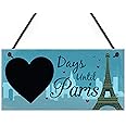 RED OCEAN Chalkboard Holiday Countdown To PARIS Hanging Holiday Sign Accessories Best Friend Birthday Gifts Plaque