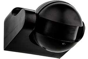 HUBER Motion 60HF Detector de Movimiento por Radar 180° Interior/Exterior IP44 I Detector de Movimiento 230V LED Adecuado, Ajustable verticalmente, Negro