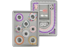 Disnace 2 Stück Perlenbretter für Schmuckherstellung, Halskette und Armband Design Board, Design Platte für Perlen, Halskette/Armband Design Platte, Bead Design Brett für Perlendesign Perlenbrett