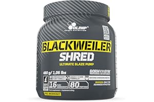 ‎OLIMP SPORT NUTRITION Olimp Blackweiler Shred, Exotic Orange, 480 g, Pre Workout Booster und Fettverbrenner, L-Arginin und Beta-Alanin